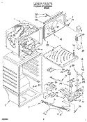 LINER Diagram and Parts List for ET18SKREW01  Whirlpool Refrigerator