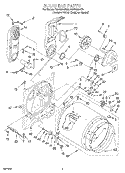 BULKHEAD Diagram and Parts List for GGQ8858HQ0  Whirlpool Dryer