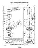 PUMP AND MOTOR Diagram and Parts List for GDU4050XPW0  Whirlpool Dishwasher