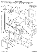 OVEN, LITERATURE Diagram and Parts List for KEBC208KSS0  KitchenAid Wall Oven