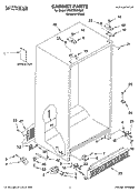 CABINET PARTS Diagram and Parts List for CS22TKXNQ00  Crosley Refrigerator