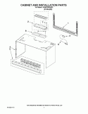 CABINET AND INSTALLATION PARTS Diagram and Parts List for KHMS1850SSS2  KitchenAid Microwave