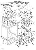 LINER PARTS Diagram and Parts List for GR9SHKXMT00  Whirlpool Refrigerator