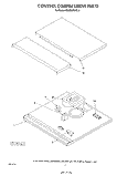 CONTROL COMPARTMENT Diagram and Parts List for KEMS376TWH0  KitchenAid Microwave Oven Combo