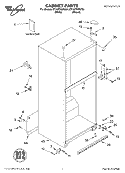 CABINET, LITERATURE Diagram and Parts List for ET1WTKXKQ01  Whirlpool Refrigerator