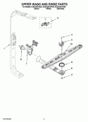UPPER WASH AND RINSE PARTS Diagram and Parts List for KUDC20CVBL0  KitchenAid Dishwasher