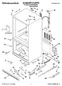 CABINET PARTS Diagram and Parts List for KBRP20ERSS00  KitchenAid Refrigerator