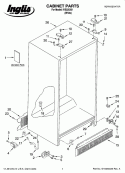 CABINET PARTS Diagram and Parts List for IVS225301  Inglis Refrigerator