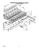 UPPER RACK AND TRACK Diagram and Parts List for KUDA22ST5  KitchenAid Dishwasher