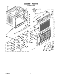 CABINET Diagram and Parts List for R183A  Whirlpool Air Conditioner