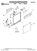 FRAME AND CONSOLE PARTS Diagram and Parts List for MDB4621AWS0  Whirlpool Dishwasher