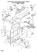 CONTROLS AND REAR PANEL Diagram and Parts List for 6LSP8255BW0  Whirlpool Washer