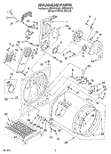 SECTION Diagram and Parts List for GEX9868JQ1  Whirlpool Dryer
