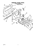 CONTROL PANEL Diagram and Parts List for SF367PEYQ2  Whirlpool Range