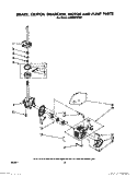 BRAKE, CLUTCH, GEARCASE, MOTOR AND PUMP Diagram and Parts List for LA5550XPW1  Whirlpool Washer
