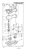 GEARCASE Diagram and Parts List for LA6380XPW0  Whirlpool Washer