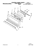CONTROL PANEL, LIT/OPTIONAL Diagram and Parts List for KEBI241YWH1  KitchenAid Wall Oven