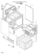 OVEN CHASSIS PARTS Diagram and Parts List for WGE33001  Whirlpool Range