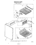 DISHRACK Diagram and Parts List for DU8900XL0  Whirlpool Dishwasher