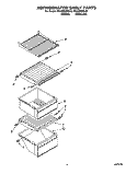 REFRIGERATOR SHELF Diagram and Parts List for RS22BRXBW00  Roper Refrigerator