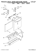 DOOR AND PANEL PARTS Diagram and Parts List for KUDP01FLBL5  KitchenAid Dishwasher