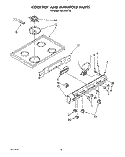 COOKTOP AND MANIFOLD Diagram and Parts List for RS313PXTT0  Whirlpool Range