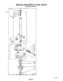 BRAKE AND DRIVE TUBE Diagram and Parts List for LA9200XWW0  Whirlpool Washer