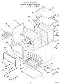 OVEN Diagram and Parts List for RF3010XEN1  Whirlpool Range