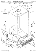 CABINET PARTS Diagram and Parts List for KSRS25CNLK00  KitchenAid Refrigerator