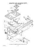 COOK TOP AND MANIFOLD , LITERATURE Diagram and Parts List for SF335ESRW0  Whirlpool Range