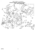 SECTION Diagram and Parts List for REX4635EW0  Roper Dryer