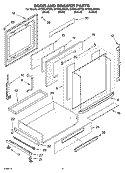 DOOR AND DRAWER PARTS Diagram and Parts List for GY396LXPS00  Whirlpool Range