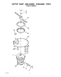 HEATER, PUMP, AND LOWER SPRAYARM Diagram and Parts List for DU8000XR0  Whirlpool Dishwasher