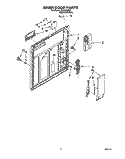 INNER DOOR Diagram and Parts List for DU9450XB0  Whirlpool Dishwasher