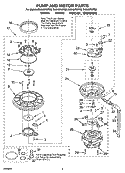 PUMP AND MOTOR PARTS Diagram and Parts List for DU945PWPQ0  Whirlpool Dishwasher
