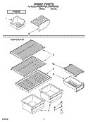 SHELF PARTS Diagram and Parts List for ET8BPMXKQ01  Whirlpool Refrigerator