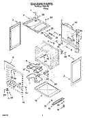 CHASSIS PARTS Diagram and Parts List for IRE31300  Inglis Range