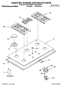 COOKTOP, BURNER AND GRATE PARTS Diagram and Parts List for KGCV566MMT01  KitchenAid Cooktop