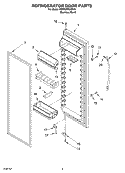 REFRIGERATOR DOOR Diagram and Parts List for KSRS25FGSS15  KitchenAid Refrigerator