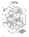 OVEN Diagram and Parts List for SF317PEYN1  Whirlpool Range
