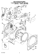BULKHEAD PARTS, OPTIONAL PARTS (NOT INCLUDED) Diagram and Parts List for WED6400SB1  Whirlpool Dryer