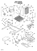 UNIT Diagram and Parts List for 6GD27DFXFS02  Whirlpool Refrigerator