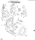 BULKHEAD Diagram and Parts List for LGV6634BQ1  Whirlpool Dryer
