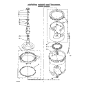 AGITATOR, BASKET AND TUB Diagram and Parts List for LA5400XTG1  Whirlpool Washer