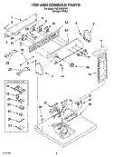 TOP AND CONSOLE PARTS Diagram and Parts List for YLEQ7000KQ1  Whirlpool Dryer