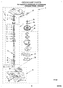 GEARCASE Diagram and Parts List for 4LSC9255AN0  Whirlpool Washer