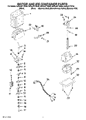 MOTOR AND ICE CONTAINER PARTS Diagram and Parts List for KSRL25FTST00  KitchenAid Refrigerator