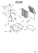 UNIT PARTS Diagram and Parts List for AD65USR1  Whirlpool Dehumidifier