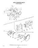 AIR AND CONTROL Diagram and Parts List for 8624W1B  Roper Refrigerator