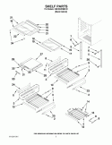 SHELF PARTS Diagram and Parts List for KBCO24RSBX02  KitchenAid Wine and Beverage Cooler